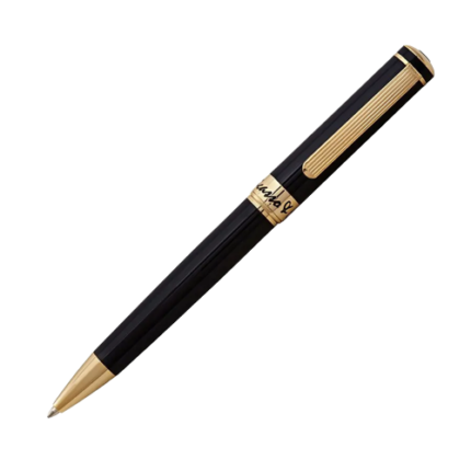PICASSO AND CO Gold/Black Lacquer Ballpoint Pen P902BKG