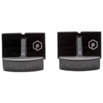 PICASSO AND CO Stainless Steel Cufflinks- Gold/Black PCRECBG - Image 3
