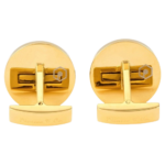 PICASSO AND CO Stainless Steel Cufflinks-Gold/Black PCRTCYG - Image 3