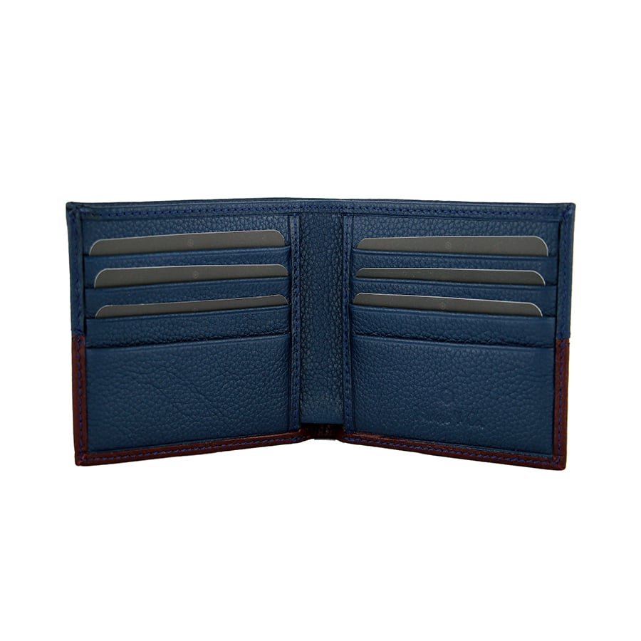 Picasso and Co Slim Wallet Money Clip in Calf Leather Black, Brown, Blue, Navy Blue, Tan and Gray