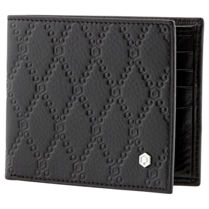 PICASSO AND CO WALLET BLACK IN CALF LEATHER WIHT EXTRA REMOVABLE CARDHOLDER
