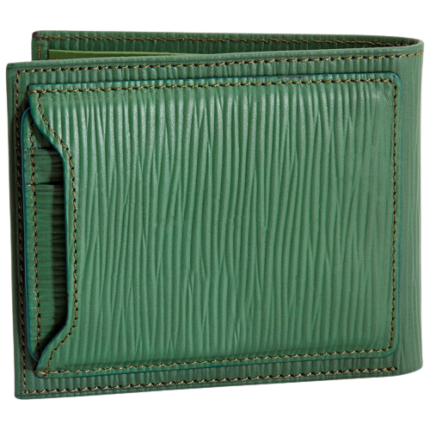 PICASSO AND CO WALLET GREEN IN CALF LEATHER WIHT EXTRA REMOVABLE CARD HOLDER