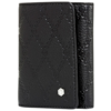 PICASSO AND CO LEATHER DOUBLE FOLD BLACK CARD HOLDER