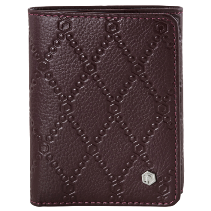 PICASSO AND CO LEATHER FOLD BURGUNDY CARD HOLDER