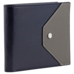 PICASSO AND CO TWO TONE LEATHER WALLET NAVY GRAY