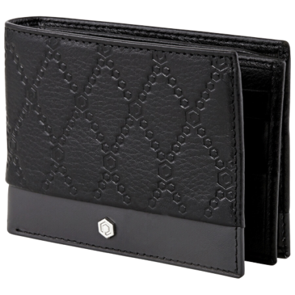 PICASSO AND CO TWO TONE LEATHER WALLET BLACL GRAY