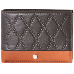PICASSO AND CO TWO TONE LEATHER WALLET BROWN TAN