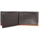 PICASSO AND CO SLIM TWO TONE LEATHER WALLET BROWN TAN - Image 3