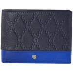 PICASSO AND CO TWO TONE LEATHER WALLET NAVY CYAN