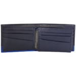 PICASSO AND CO SLIM TWO TONE LEATHER WALLET NAVY CYAN - 1812 - Image 3