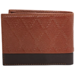 PICASSO AND CO SLIM TWO TONE LEATHER WALLET TAN BROWN - Image 2