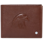 PICASSO AND CO MEN'S CALF LEATHER WALLET FALCON HEAD LIGHT BROWN
