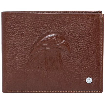 PICASSO AND CO MEN'S CALF LEATHER WALLET FALCON HEAD LIGHT BROWN