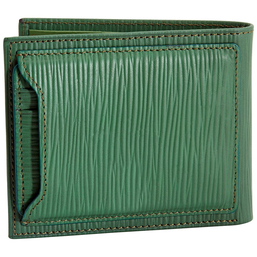 LOUIS VUITTON Green Epi Leather Coin Purse Card Holder Wallet