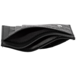 PICASSO AND CO MEN'S EMBOSSED LEATHER CARD HOLDER BLACK