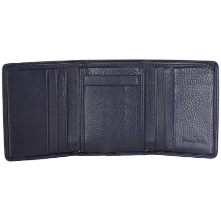 PICASSO AND CO LEATHER DOUBLE FOLD BLUE CARD HOLDER