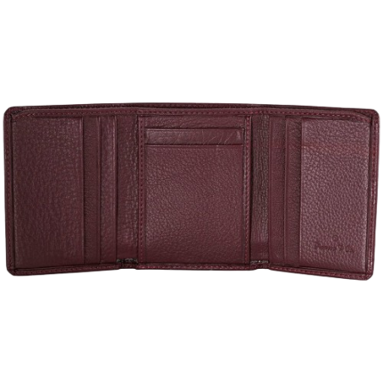 PICASSO AND CO LEATHER FOLD BURGUNDY CARD HOLDER