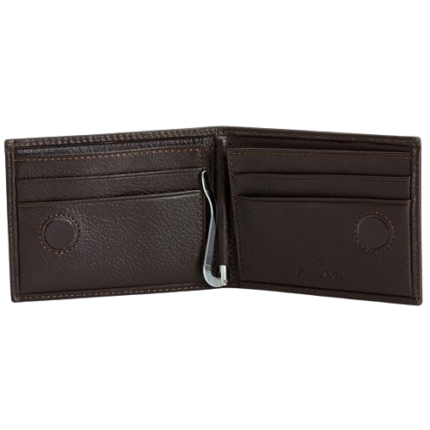 PICASSO AND CO SLIM WALLET MONEY CLIP IN CALF LEATHER
