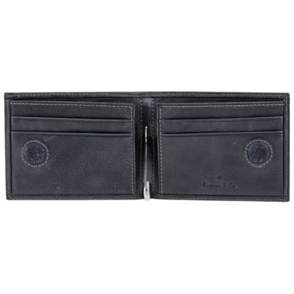 PICASSO AND CO SLIM WALLET MONEY CLIP IN CALF LEATHER