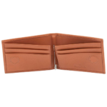 PICASSO AND CO SLIM WALLET MONEY CLIP IN CALF LEATHER 705 - Tan - Image 2