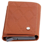 PICASSO AND CO LEATHER CARD HOLDER WITH STAINLESS STEEL SLIDE UP SYSTEM - 752 - Tan - Image 3